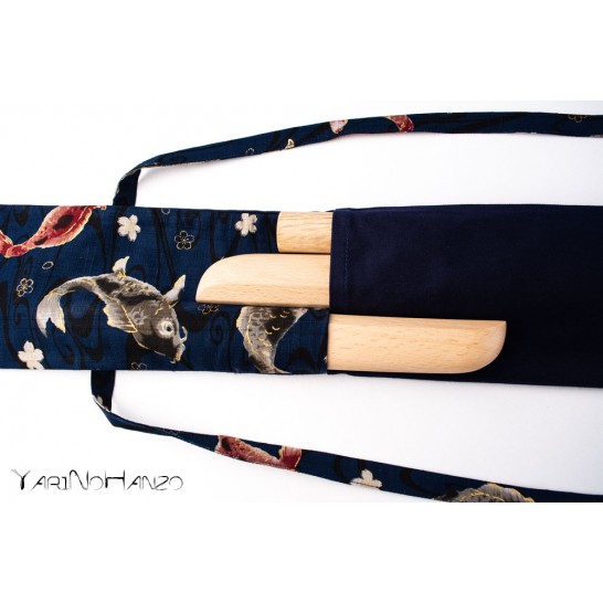 koi pond tote bag | black with lilac – Little Paper Blossom